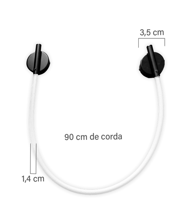 Arandela GMH Defensa Preto e Silicone Revestido 15 watts  3000K Bivolt 900mm A-DEFENSA-PRETO