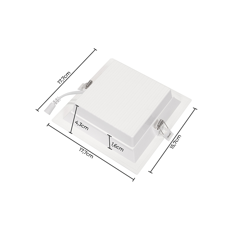 Painel Embutido Quadrado Nordecor Kais 12 watts 4000K Branco Bivolt 177x177mm 4189
