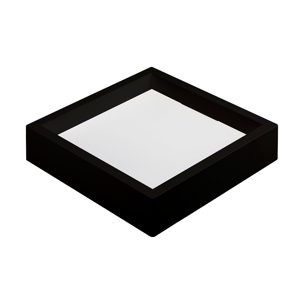 Painel Sobrepor Quadrado Nordecor Kais 24 watts 3000K Preto Bivolt 282x282mm 4255