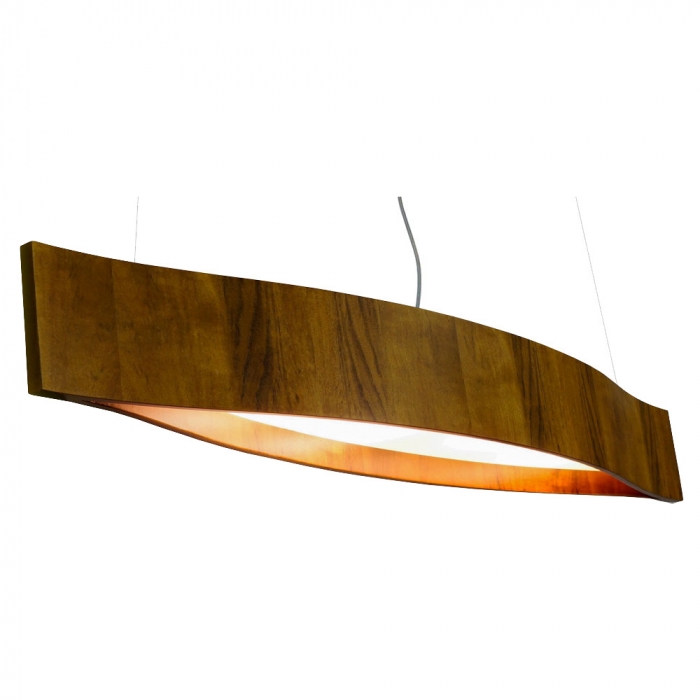 Pendente Union Iluminação Canoa Madeira 6L E27 1500x160x200mm 326
