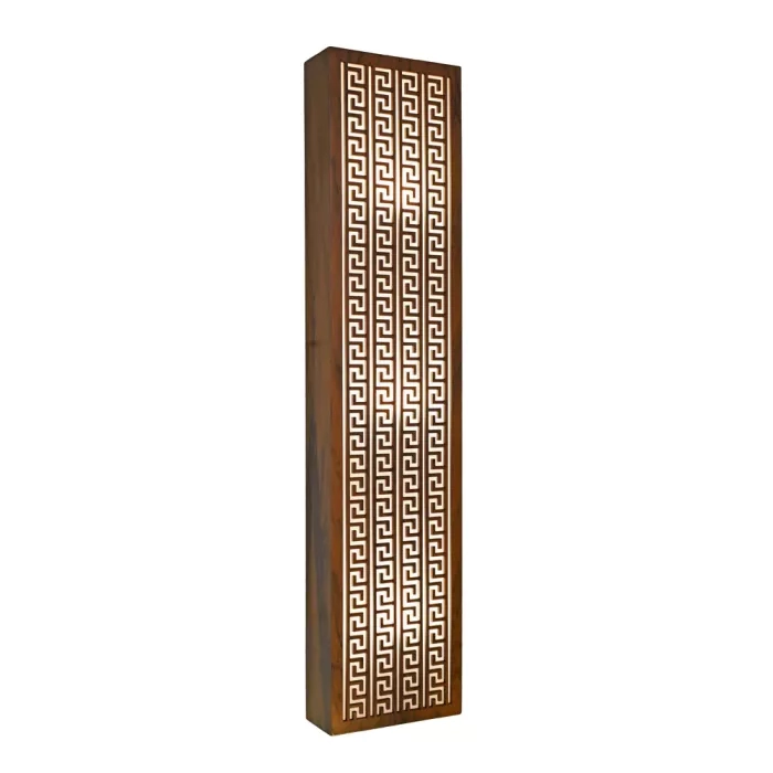 Arandela Union Iluminação Gregas Longa Madeira e Acrílico 3L E27 200x900x85mm 064