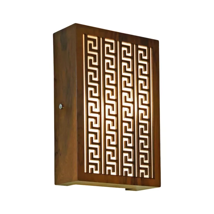Arandela Union Iluminação Gregas Madeira e Acrílico 2L E27 200x300x85mm 040