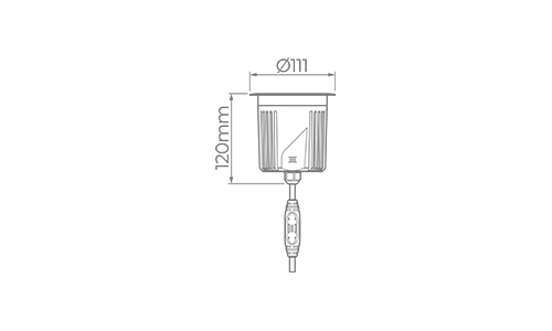 Embutido de Solo Stella S.Ground 18,5 Watts 3000K IP67 36° Preto (Caixa de Instalação Inclusa) STL23709/30