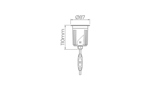 Embutido de Solo Stella S.Ground 11,5 Watts 3000K IP67 36° Preto (Caixa de Instalação Inclusa) STL23708/30