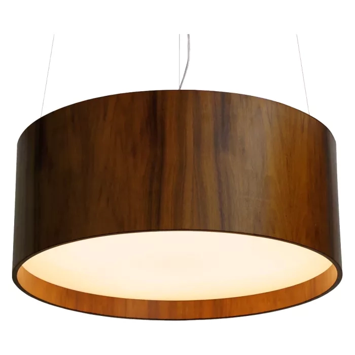 Pendente Union Iluminação Cilíndrico Inteiro Madeira e Acrílico 8L E27 Ø900x250mm 123