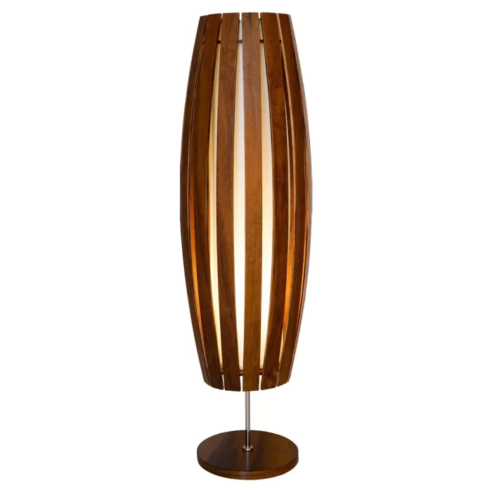 Coluna Union Iluminação Barril Madeira e Acrílico 1L E27 Ø260x835mm 449