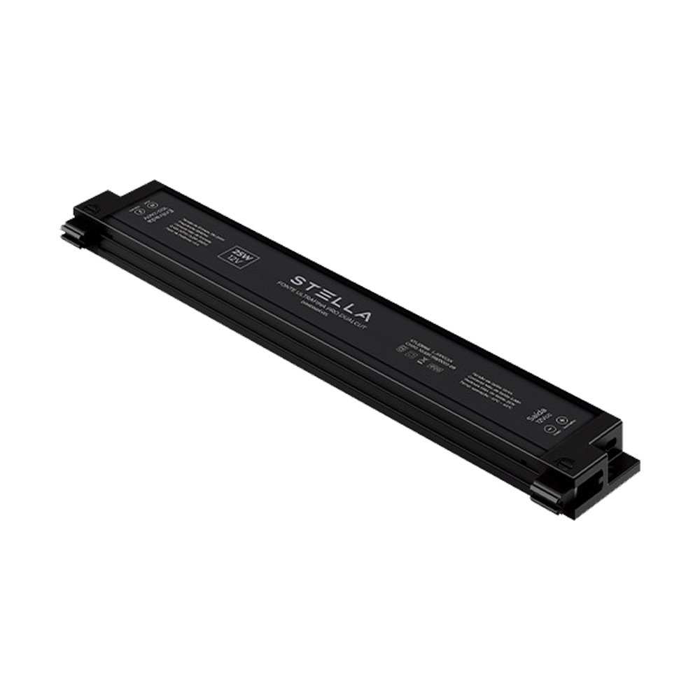 Fonte 12V Stella Ultrafina Pro Dualcut Dimerizável 25 Watts 2,08A IP20 Bivolt 273x16x40mm STL23696
