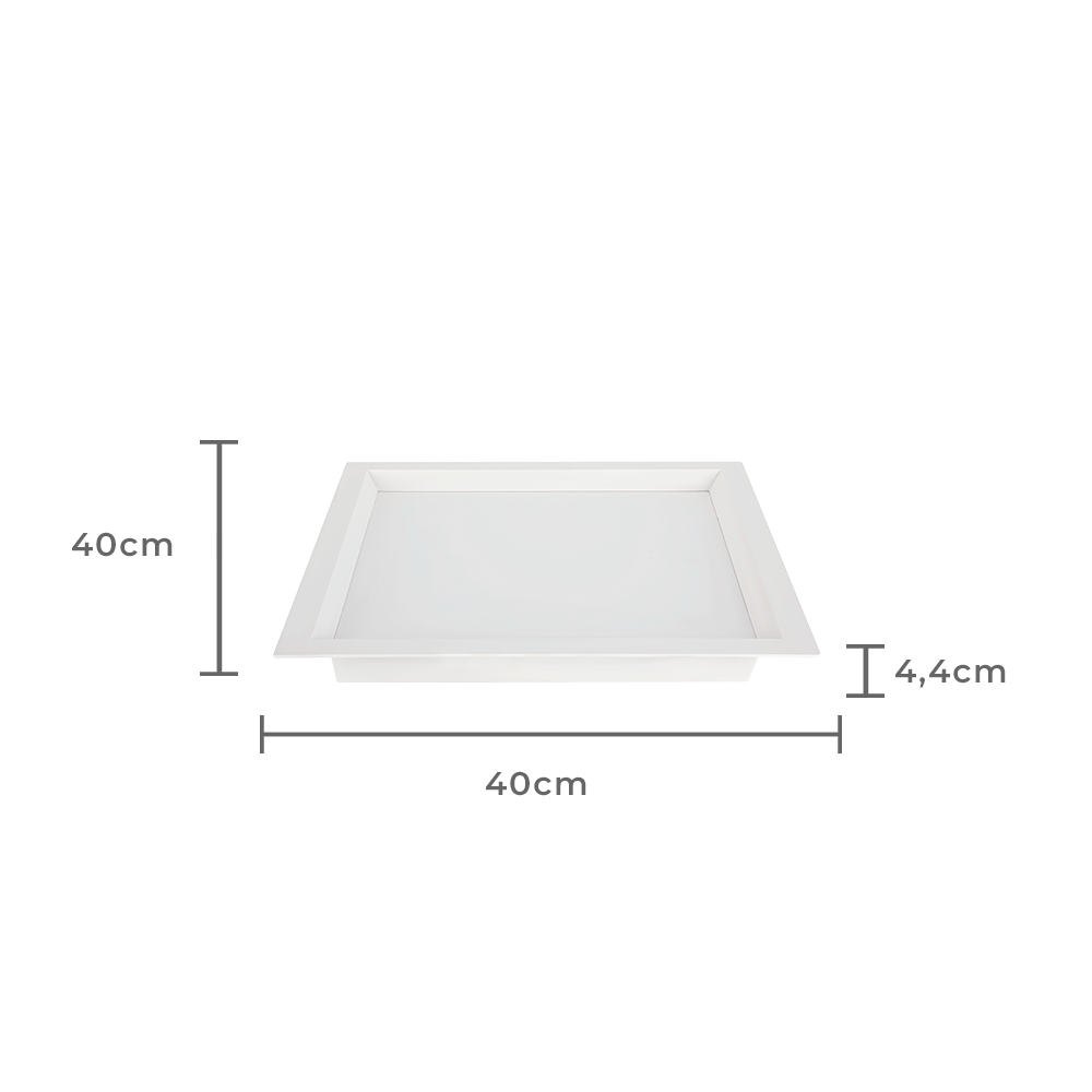 Painel Embutido Quadrado Nordecor Kais 36 watts 4000K Branco Bivolt 400x400mm 4262