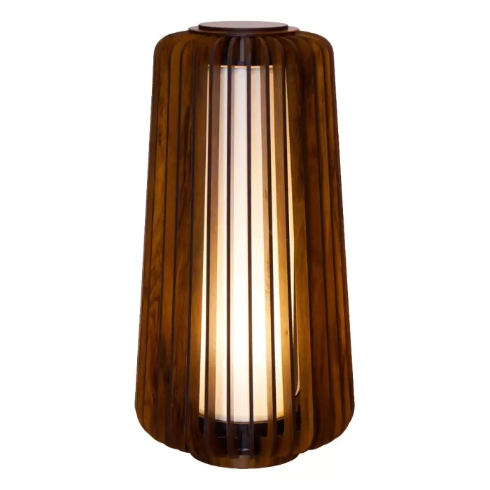 Abajur Union Iluminação Candeia Madeira e Acrílico 1L E27 Ø320x325mm 356