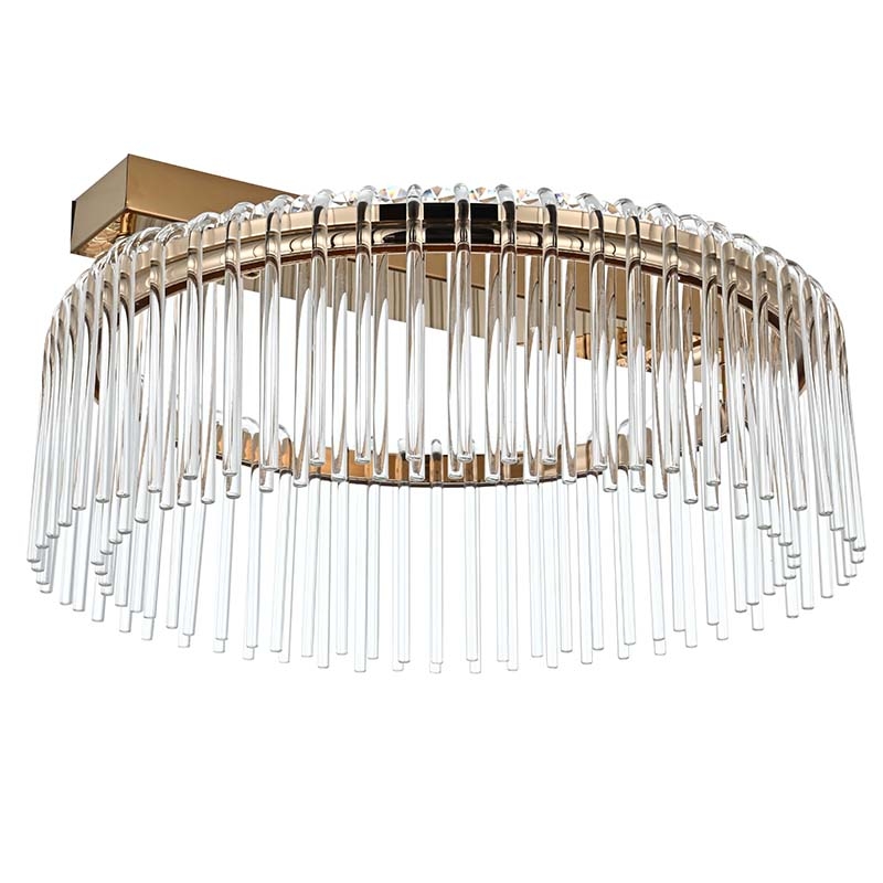 Plafon Led Nordecor Gouli 32 watts 2700K Ouro Brilho Ø500mm 2894