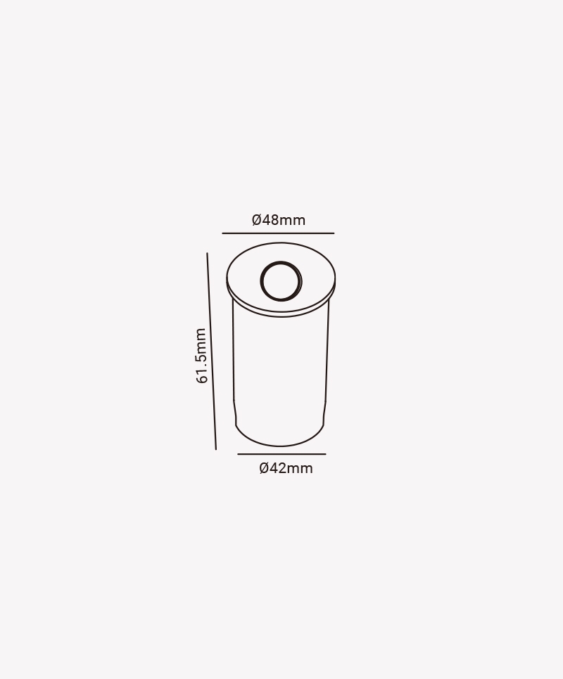 Balizador Opus LED Nano Vision 2 watts 3000K Preto IP65 Bivolt Ø48x82mm OPS 82895