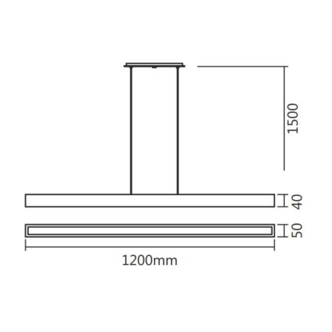 Pendente Spotline Hall 38 Watts Bivolt 1200mm 810/120 