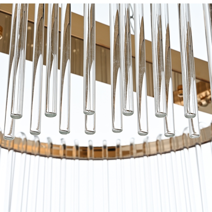 Plafon Led Nordecor Gouli 32 watts 2700K Ouro Brilho Ø500mm 2894