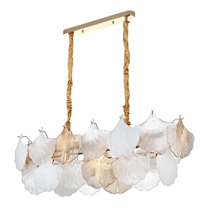 Pendente Nordecor Musche 36L E14 Ouro Brilho 900x300mm 2906