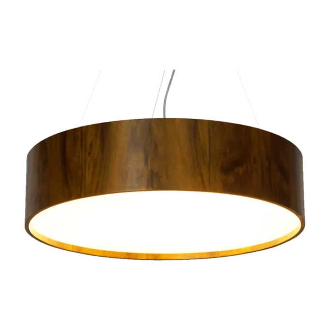 Pendente Union Iluminação Cilíndrico Madeira e Acrílico 6L E27 Ø800x150mm 147