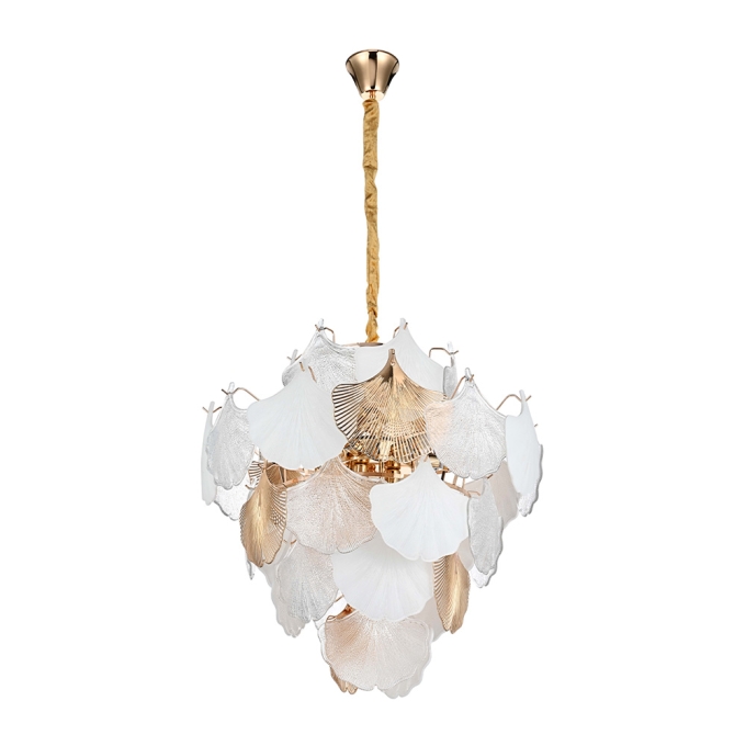 Pendente Nordecor Musche 18L E14 Ouro Brilho Ø600x500mm 2903