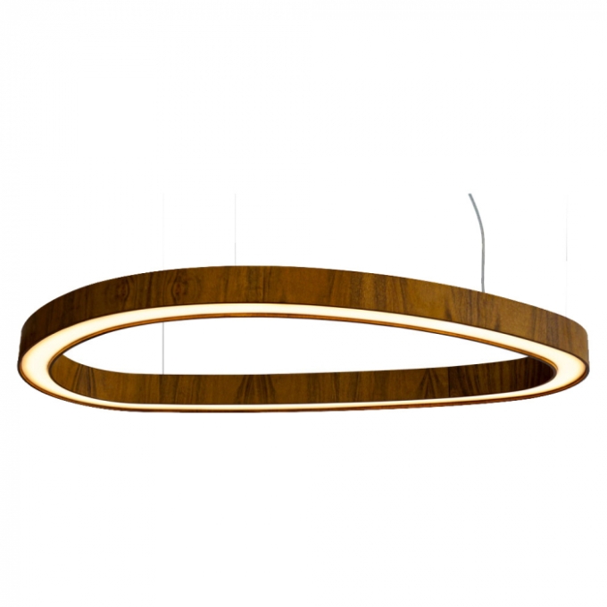 Pendente Union Iluminação Anel Orgânico Slim Madeira e Acrílico 30 watts 3000K 60x1200x670mm 455