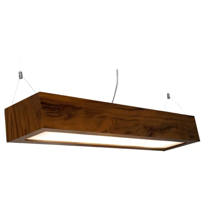 Pendente Union Iluminação Aberto Estreito Longo Madeira e Acrílico 4L E27 900x120x200mm 020