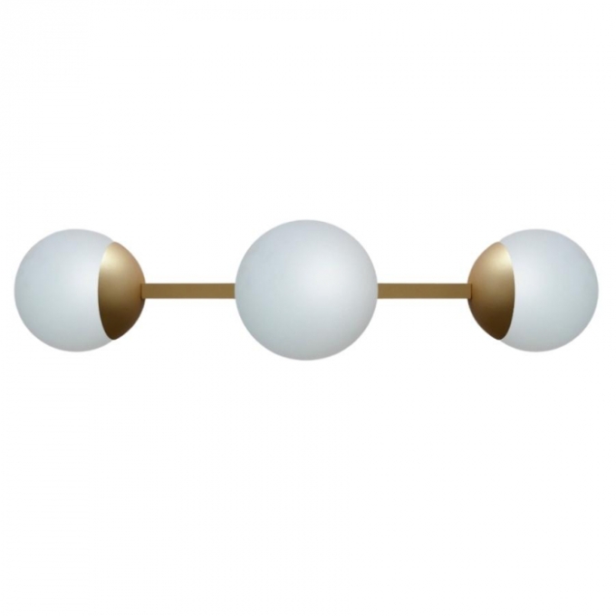 Arandela Itamonte Cambucá Alumínio e Vidro Fosco Branco 3L G9 700x150x300mm 267