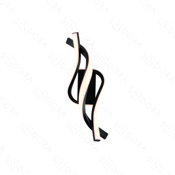 Arandela Sindora 20 watts 3000K Alumínio Preto e Silicone 350x140x300mm DCB03268

