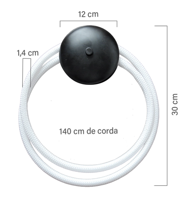 Arandela GMH Algema Preto e Silicone Revestido 25 watts  3000K Bivolt 1400mm A-ALGEMA-PRETO