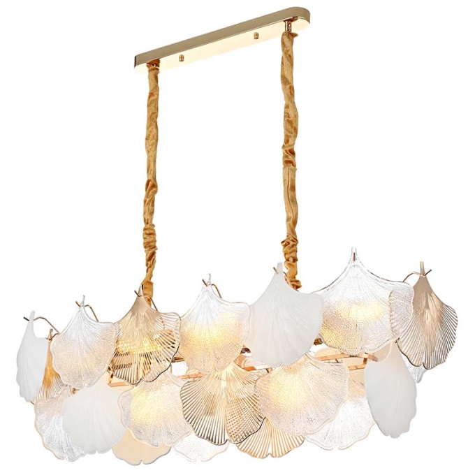 Pendente Nordecor Musche 36L E14 Ouro Brilho 900x300mm 2906