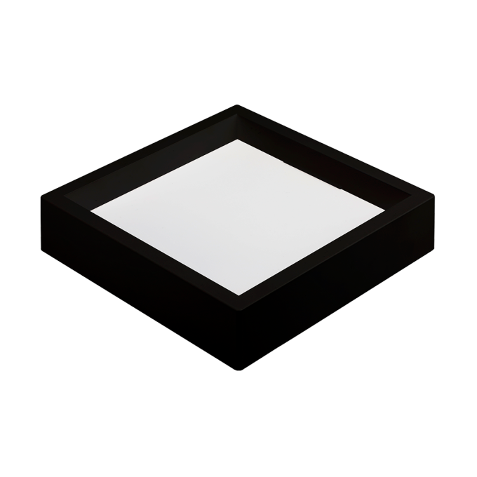 Painel Sobrepor Quadrado Nordecor Kais 24 watts 3000K Preto Bivolt 282x282mm 4255