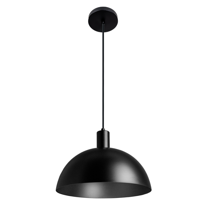 Pendente Blumenau Bia Alumínio Preto 1L E27 Ø300mm 813010-08
