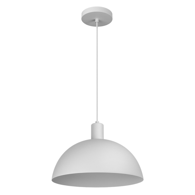 Pendente Blumenau Bia Alumínio Branco 1L E27 Ø300mm 813010-11