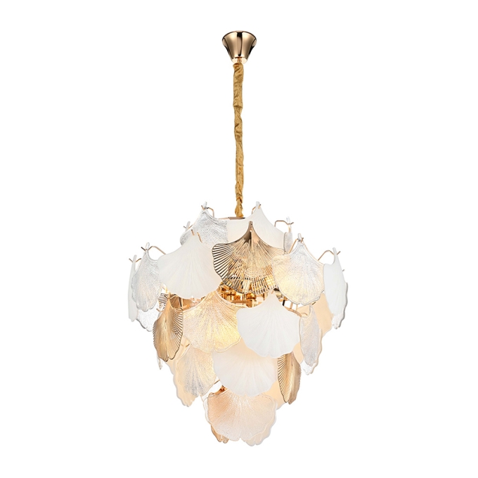 Pendente Nordecor Musche 18L E14 Ouro Brilho Ø600x500mm 2903