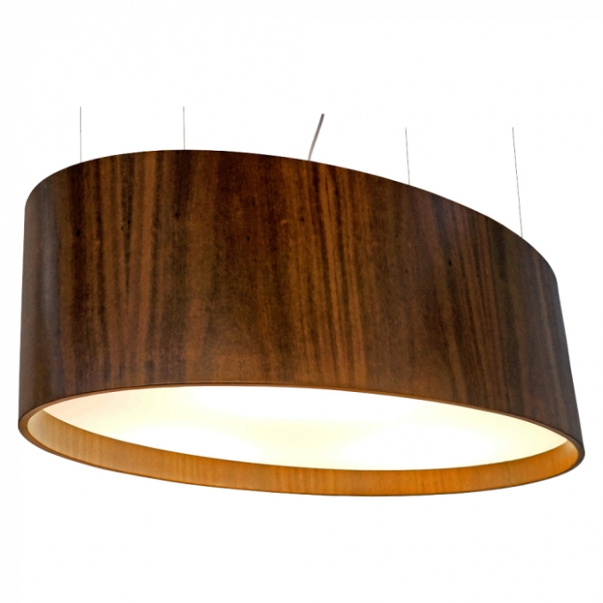 Pendente Union Iluminação Oval Madeira 6L E27 250x1100x600mm 266
