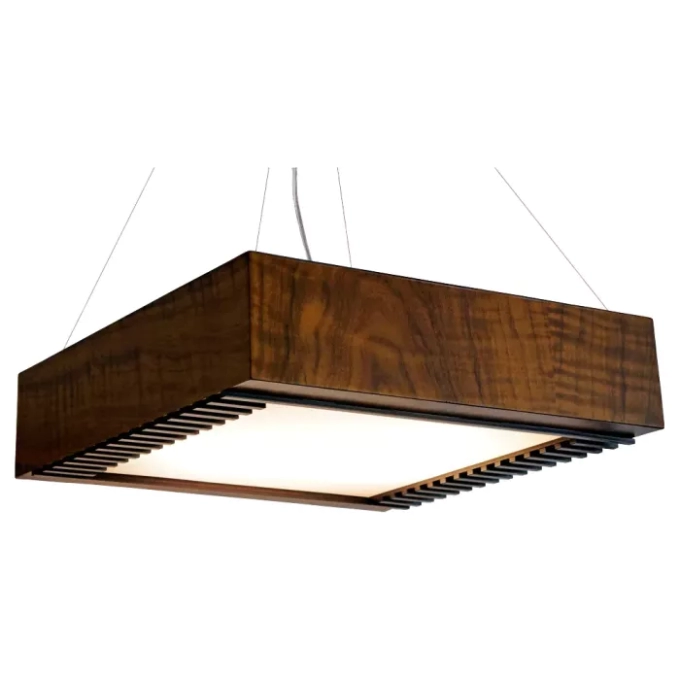 Pendente Union Iluminação Ripado Aberto Madeira e Acrílico 4L E27 500x120x500mm 172
