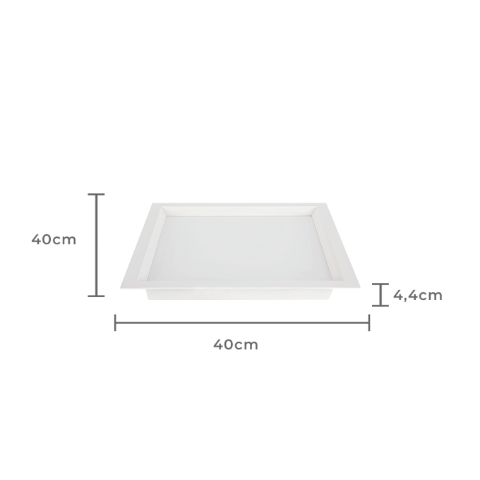 Painel Embutido Quadrado Nordecor Kais 36 watts 4000K Branco Bivolt 400x400mm 4262
