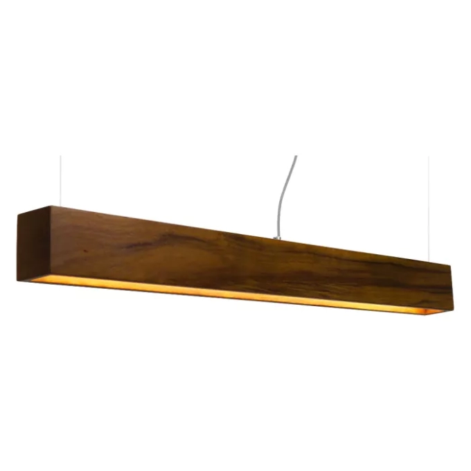Pendente Union Iluminação Clean Slim Madeira e Acrílico 9 watts 3000K 900x80x60mm 303