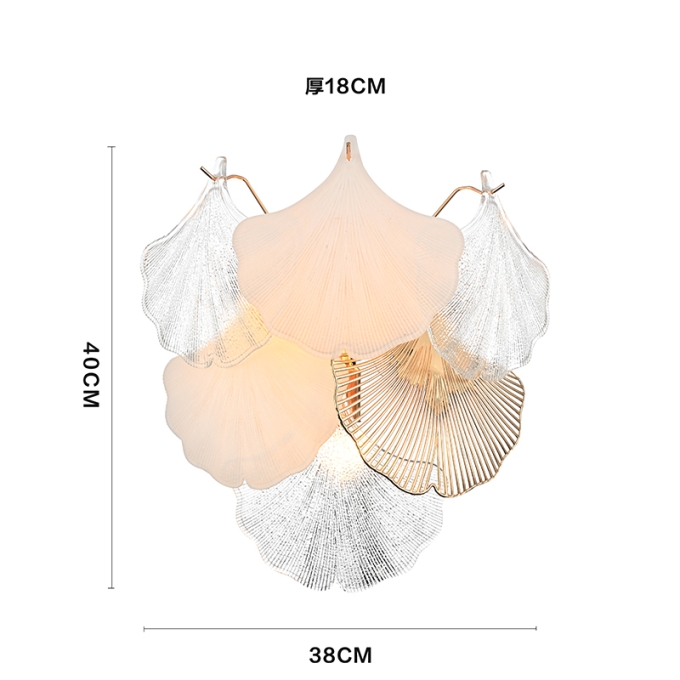 Arandela Nordecor Musche 3L E14 Ouro Brilho 380x400mm 2907