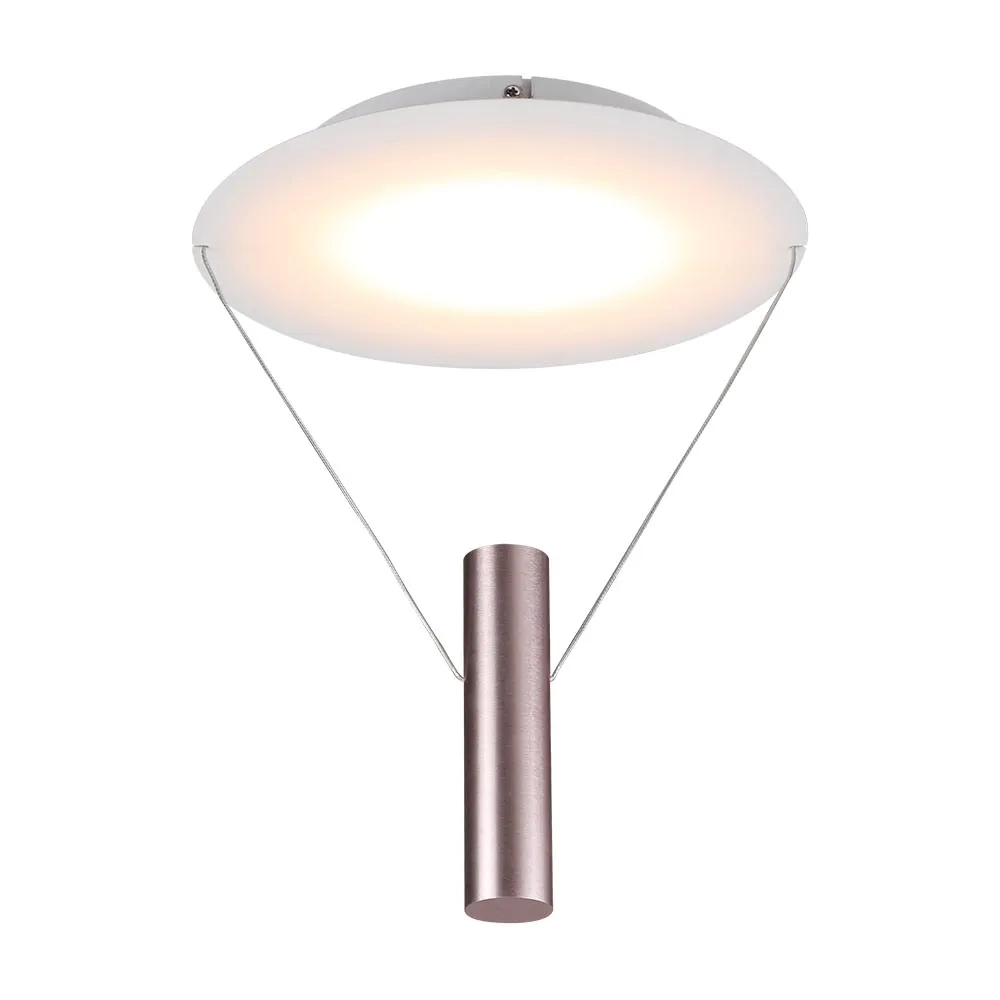 Plafon Bella Tino Dourado e Branco 12W 2700K Ø300x600mm CD007