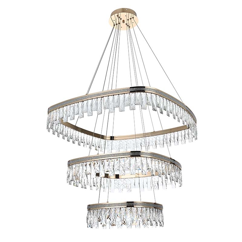 Pendente Nordecor Stenna 88 watts 3000K Ouro Brilho Ø400/600/800mm 2897