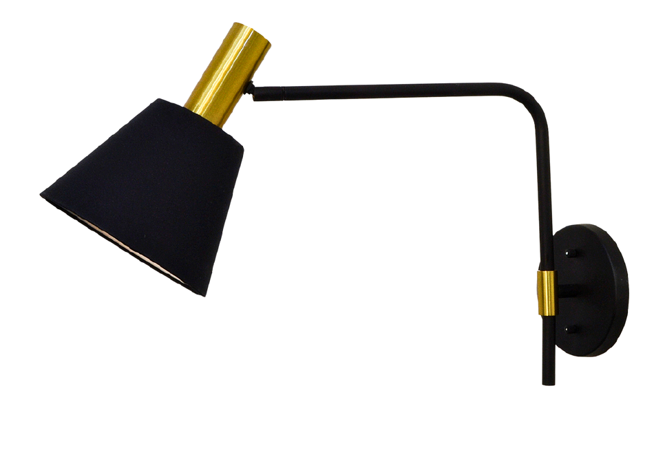 Arandela Alliance Torin Alumínio e Cúpula Tecido 1L E27  350x320mm Bivolt 4039/1