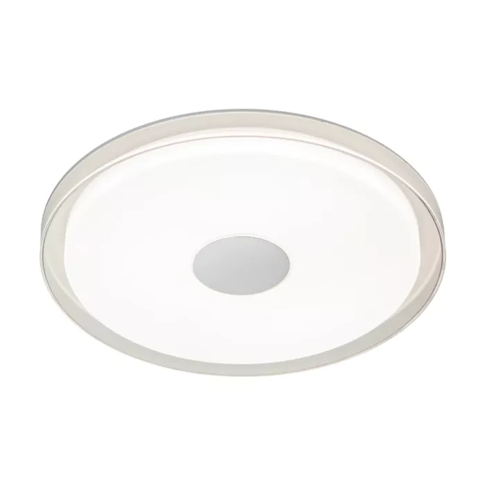 Plafon Bella Sobrepor Domo Prata 36 watts 3000K Ø500mm BD008C