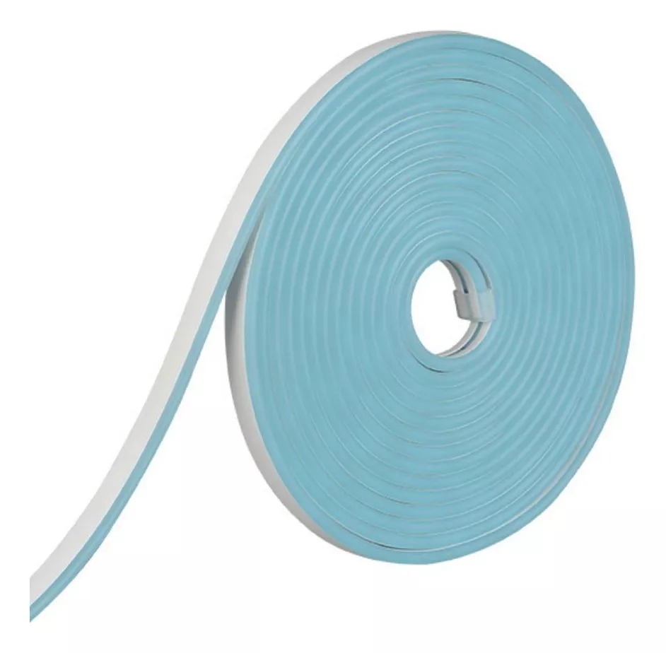 Neon Flex IP67 Alpertone Azul Claro 7,4w/mt 12V 120 leds/mt 6x12mm (Rolo 25 metros) 01486-25