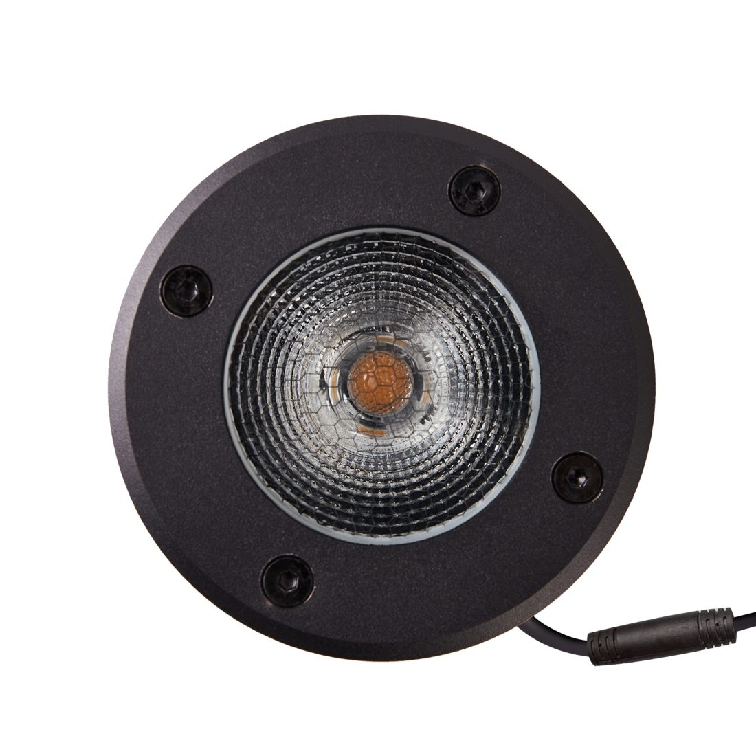 Embutido de Solo Nordecor Venna 10 watts 2700K 24V IRC97 24° IP67 Preto Ø100x95mm 6623