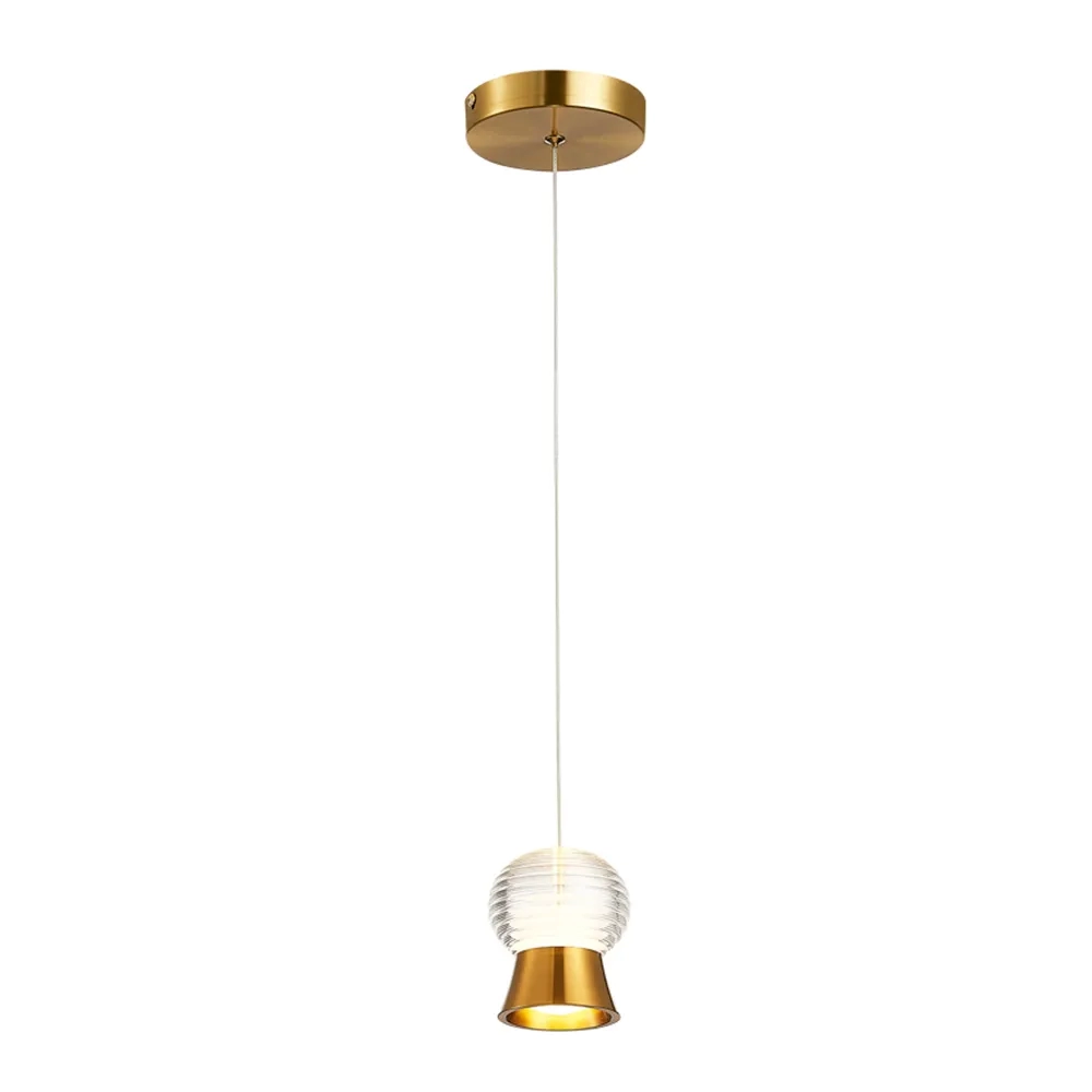 Pendente Bella Bambini Metal Bronze e Vidro Transparente 8 watts 3000K Ø95x100mm DW009
