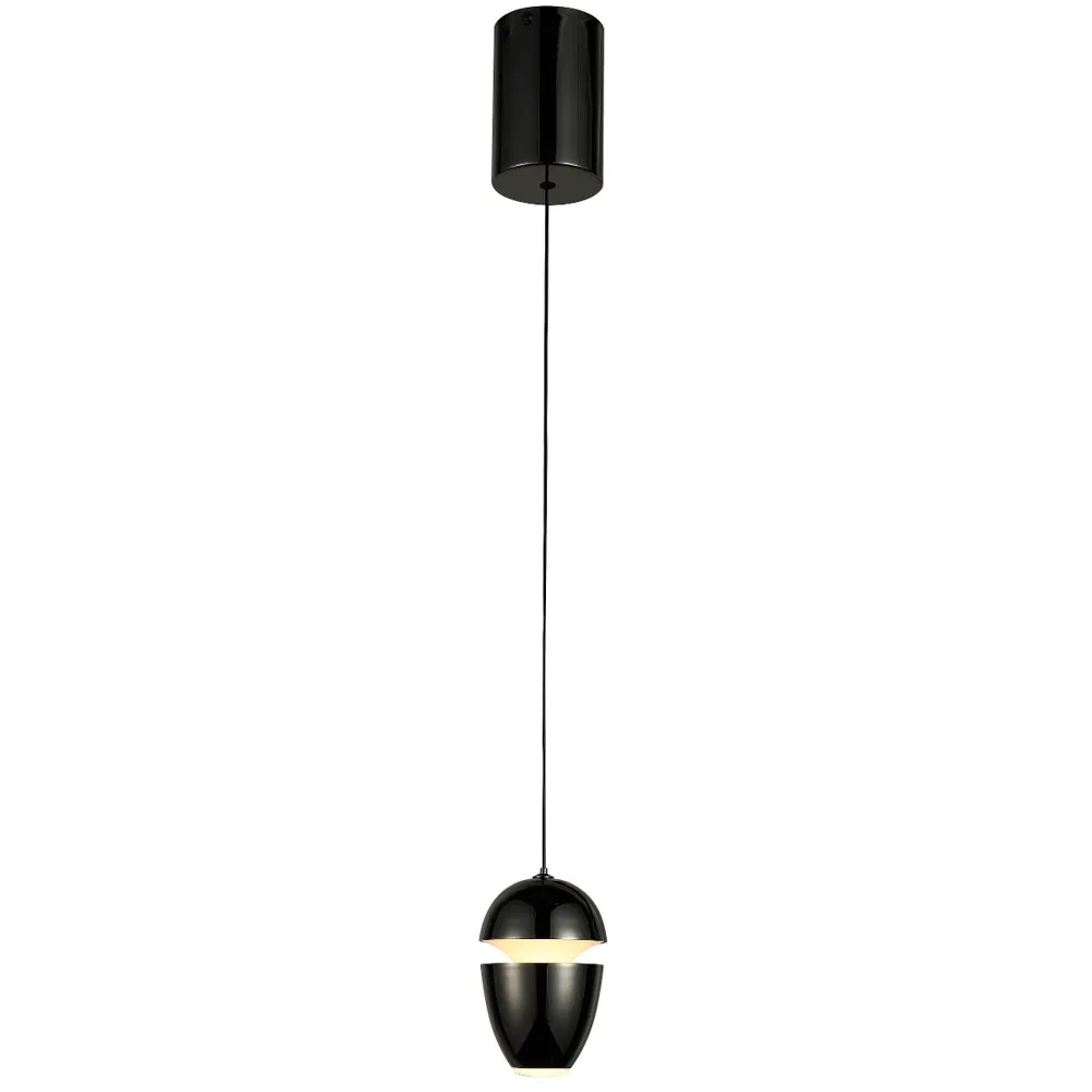 Pendente Bella Elastic Metal e Acrílico Preto 5 watts 3000K Ø80x120mm ELA3PD01PT012