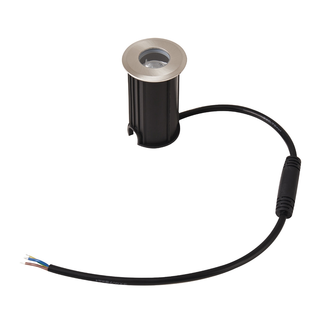 Embutido de Solo Nordecor Mies 2 watts 2700K 24V IRC97 24° IP67 Aço Inox Ø52x80mm 6616