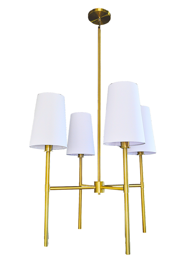 Pendente Alliance Cupp Alumínio e Tecido 4L E27 Haste Fixa Ø600x600mm Bivolt 2091/4