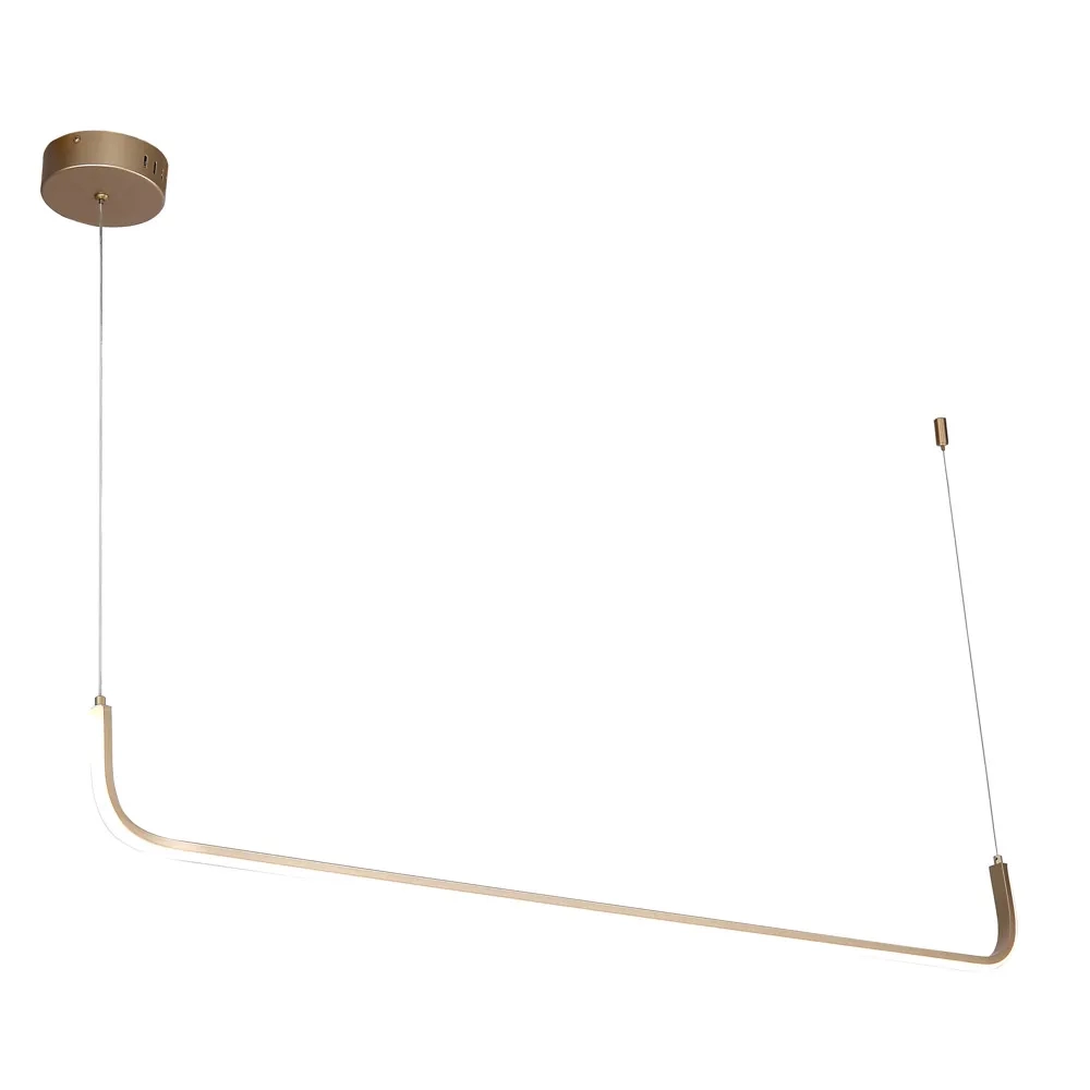 Pendente Bella Colchete Metal e Silicone Dourado 20 watts 3000K 40x1200x160mm COL1PD01DR120