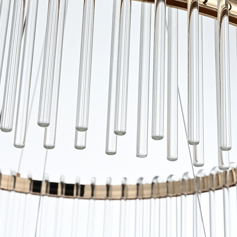 Pendente Nordecor Gouli 52 watts 2700K Ouro Brilho Ø400/600mm 2891
