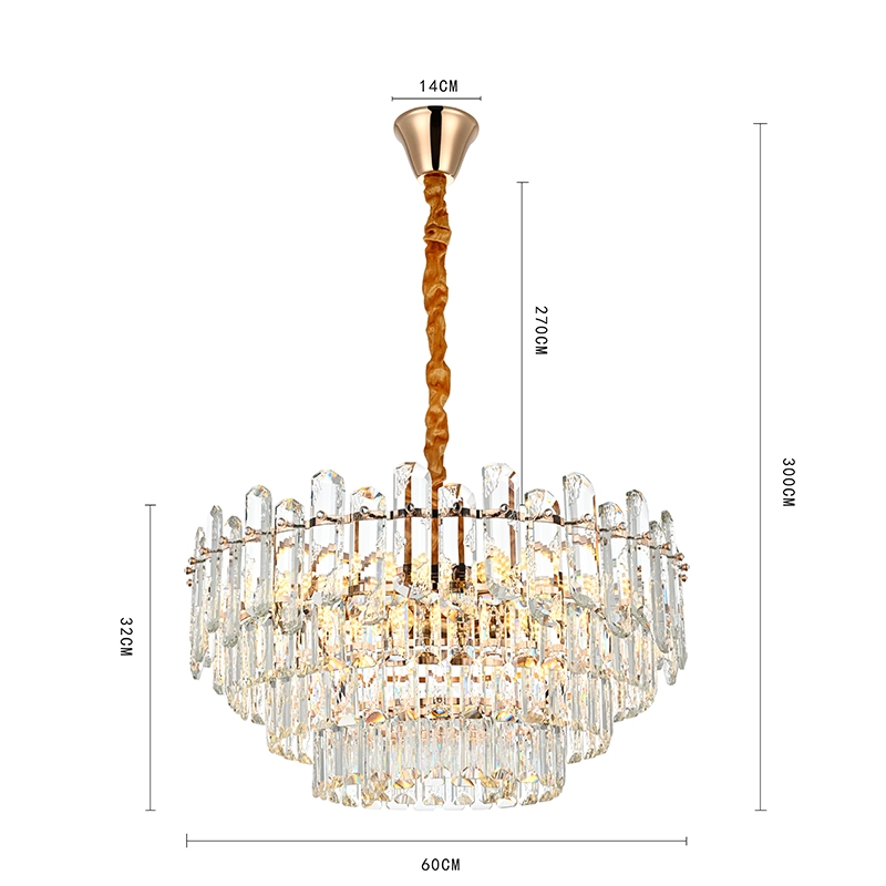 Pendente Nordecor Koine 11L E14 Ouro Brilho Ø600x320mm 2908