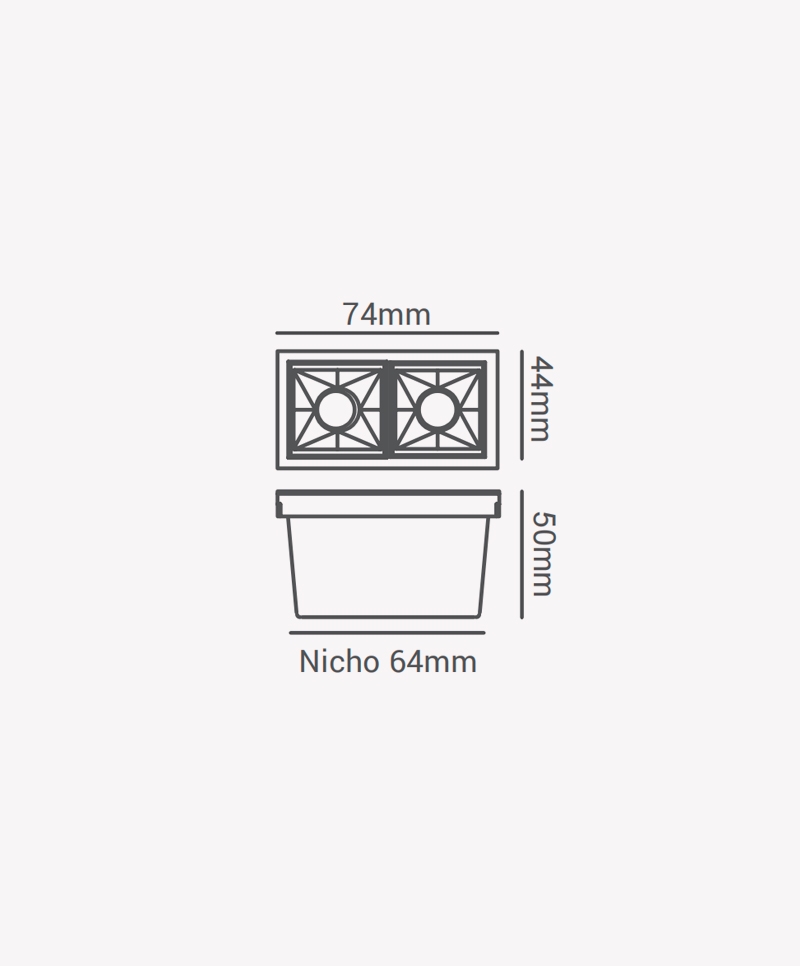 Spot Embutir Opus LED Soul 4 watts 2700K IRC90 30° IP20 75x45x50mm Branco OPS 87722