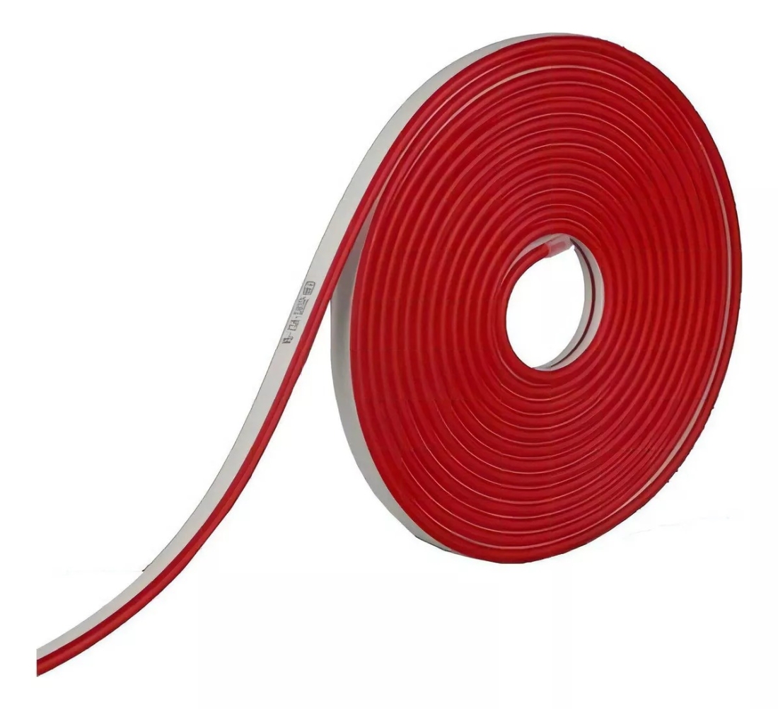 Neon Flex IP67 Alpertone Vermelho 7,4w/mt 24V 120 leds/mt 6x12mm (Rolo 25 metros) 02372-2
